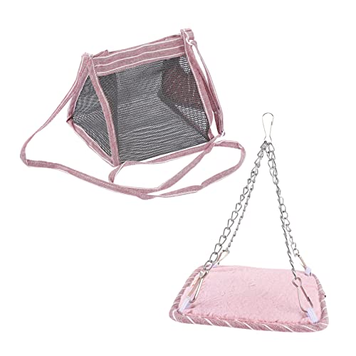 EXAOMBLE 2Stücke Teiliges Hamster Trage mit Hängematte Atmungsaktive Sling für Kleine Haustiere Wie Chinchilla und Zuckergleiter für Reisen von EXAOMBLE