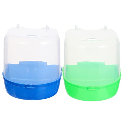 EXAOMBLE 2stücke Hängende Vogel-badewanne Aus Kunststoff Für Käfige Transparente Dusche Für Papageien Inklusive Grünem Und Blauem Badewannenwürfel Für Kleine Vögel Und Reinigung EXAOMBLE 2stücke Hängende Vogel-badewanne Aus Kunststoff Für Käfige Transparente Dusche Für Papageien Inklusive Grünem Und Blauem Badewannenwürfel Für Kleine Vögel Und Reinigung von EXAOMBLE