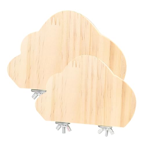 EXAOMBLE 2pcs Bird Perch Plattform Holz Hamster Cloud Formplattform Bird Cage Springboard Accessoire EXAOMBLE 2pcs Bird Perch Plattform Holz Hamster Cloud Formplattform Bird Cage Springboard Accessoire von EXAOMBLE
