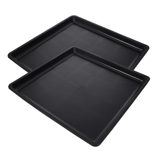 EXAOMBLE Bettpfannen-Set Für Haustiere Strapazierfähig Töpfchen Haustierkäfig Bettpfanne Auslaufsicher Kotschale Für Haustiere Haustierkäfig-zubehör Schwarz 38 X 38 X 2 5 cm von EXAOMBLE