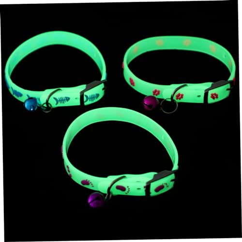 EXAOMBLE 3Pcs Fluoreszierendes Haustierhalsband Hund verstellbare Haustierhalskette Welpe Multi Wurf festlich Dog Collars Anti-Verlust- Kragen Kieselgel Colorful EXAOMBLE 3Pcs Fluoreszierendes Haustierhalsband Hund verstellbare Haustierhalskette Welpe Multi Wurf festlich Dog Collars Anti-Verlust- Kragen Kieselgel Colorful von EXAOMBLE