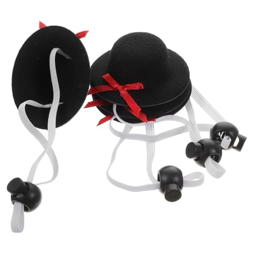 EXAOMBLE 4 Stück Miniatur Hüte Mini Kleine Formelle Mützen für DIY Basteln Party Puppenzubehör Schwarz Elastisch Langlebig für Dekoration EXAOMBLE 4 Stück Miniatur Hüte Mini Kleine Formelle Mützen für DIY Basteln Party Puppenzubehör Schwarz Elastisch Langlebig für Dekoration von EXAOMBLE