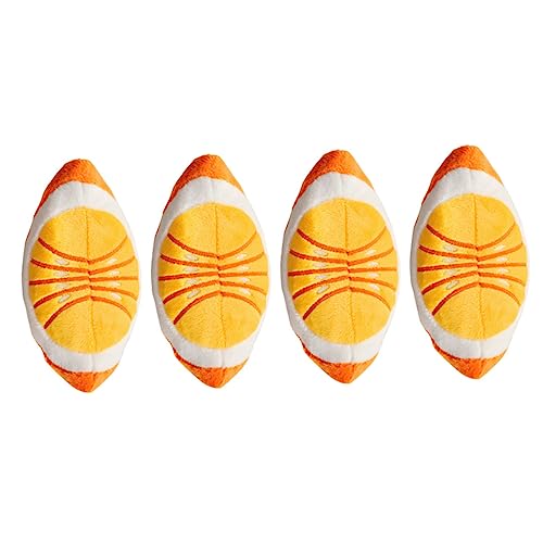 EXAOMBLE 4 Stück Teiliges Hundekauspielzeug aus Plüsch Widerstandsfähige Orangefarbene Teething Toys für Interaktive Spiele und Emotionale Bindung mit Ihrem Hund von EXAOMBLE