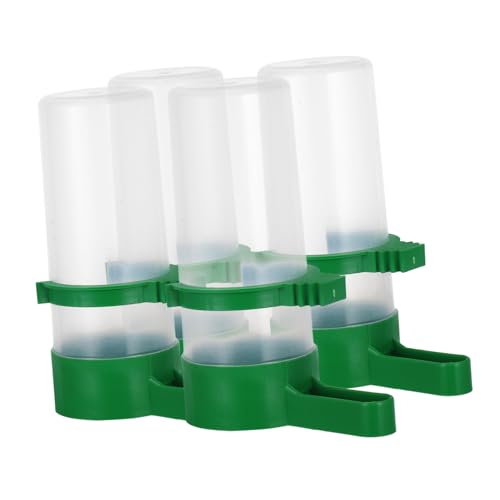 EXAOMBLE 4 Stück Vogeltrinker Vogel Wasser Wasserspender Für Hühner Vogelwasserspender Im Freien Vogel Flasche Automatische Taubentränke Vogelfutterhaus Für Käfig Vogelkäfig Plastik Green von EXAOMBLE
