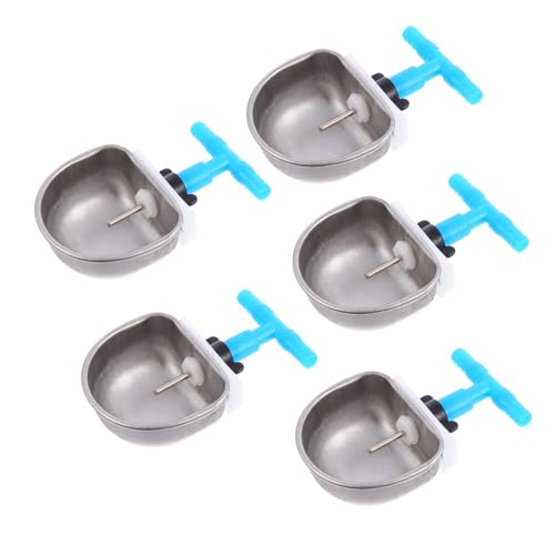 EXAOMBLE 5 Stück Kaninchen-Wasserbrunnen tragbar Futternapf für Kaninchen Filter Pumpe Hasen wasserspender hasentrinkflaschen Automatische Kaninchentränke Wasserzufuhr Rostfreier Stahl Blue von EXAOMBLE