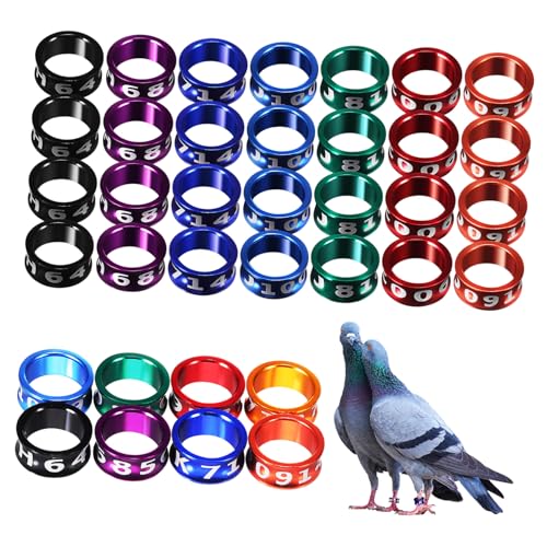 EXAOMBLE 50 Pcs Aluminium Split Vogel Bein Ringe Huhn Hühner Bein Vogel Metall Taube Bein Ring EXAOMBLE 50 Pcs Aluminium Split Vogel Bein Ringe Huhn Hühner Bein Vogel Metall Taube Bein Ring von EXAOMBLE
