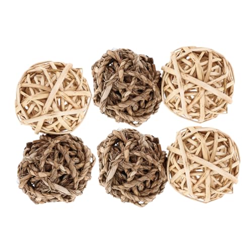EXAOMBLE 6 Stück Kaninchen Beißbälle Häschen Für Kaninchen Indoor Kaninchenbedarf Kaninchen Kaubälle Chinchilla Häschen Kauartikel Kaninchen Für Indoor Hasen Kaninchenbälle Gras von EXAOMBLE