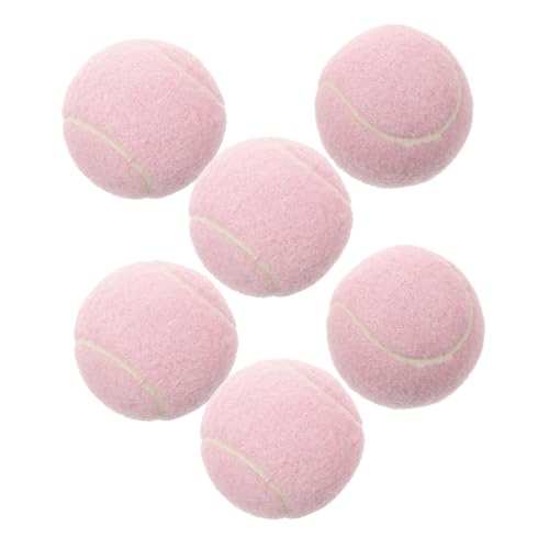 EXAOMBLE 6stücke Elastische Tennisbälle Für Anfängerinnen Pinke Trainingsbälle Für Hunde Und Mädchen Für Indoor Und Outdoor-Training Verbessert Technik Und Spielspaß von EXAOMBLE