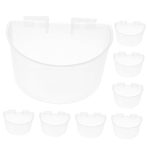 EXAOMBLE 8pcs Vogel Käfig Tassen Hängende Wasserbecher Vogel Käfig Behandeln Tassen Papageipeon Fütterungsschale Fütterung von EXAOMBLE