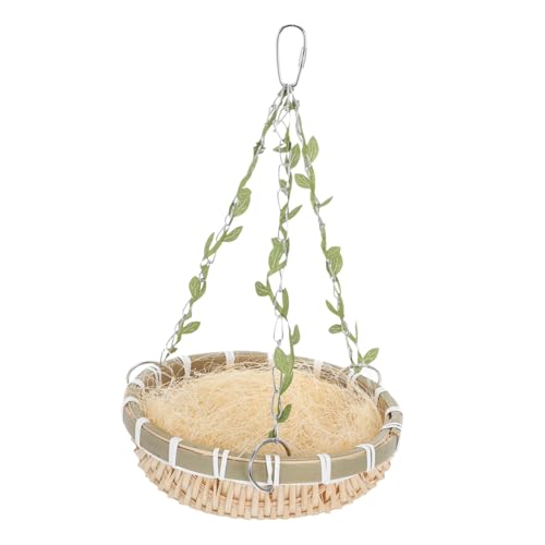 EXAOMBLE Bambusvogelnest Vogelnest aus Filz Vogelschale Papageiung Swing Vogelkäfig Papageienkäfig Papageienstange Kokoshaut Vogelbett mit Schaukel Vogelzeltkäfig Metall EXAOMBLE Bambusvogelnest Vogelnest aus Filz Vogelschale Papageiung Swing Vogelkäfig Papageienkäfig Papageienstange Kokoshaut Vogelbett mit Schaukel Vogelzeltkäfig Metall von EXAOMBLE