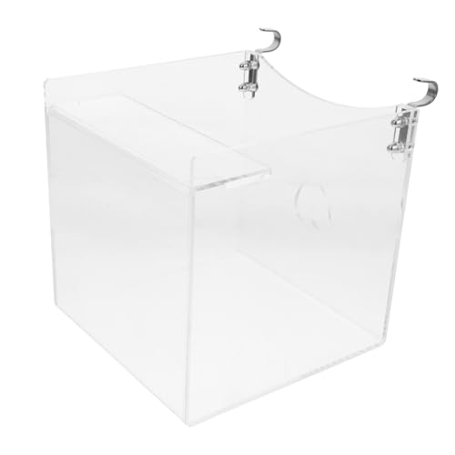 EXAOMBLE Hängende Vogelbadewanne für Papageien Transparente Duschbox für Kleine zu Installieren No Leak Design für Wasser und Sandbäder im Käfig EXAOMBLE Hängende Vogelbadewanne für Papageien Transparente Duschbox für Kleine zu Installieren No Leak Design für Wasser und Sandbäder im Käfig von EXAOMBLE