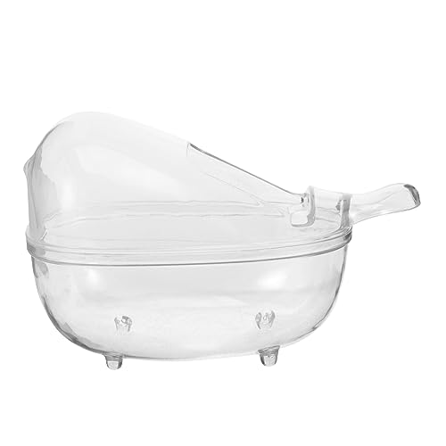 EXAOMBLE Hamster Badewanne Transparente Rennmaus Toilette Langlebige Sandbad Box für Kleine Haustiere für Hamster Chinchillas und Andere Kleintiere Kompaktes Design zur Einfachen EXAOMBLE Hamster Badewanne Transparente Rennmaus Toilette Langlebige Sandbad Box für Kleine Haustiere für Hamster Chinchillas und Andere Kleintiere Kompaktes Design zur Einfachen von EXAOMBLE