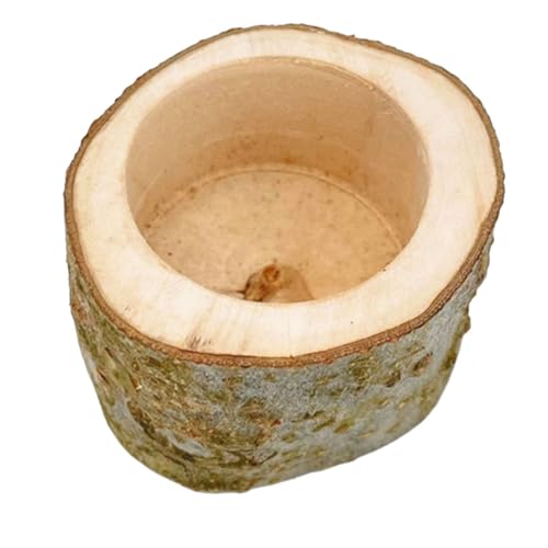 EXAOMBLE Hamster Futternapf aus Holz Verschleißfeste Schüssel für Kleintiere für Hamster und Chinchillas Leicht zu Reinigen und Praktisch für Tägliche Fütterung von EXAOMBLE