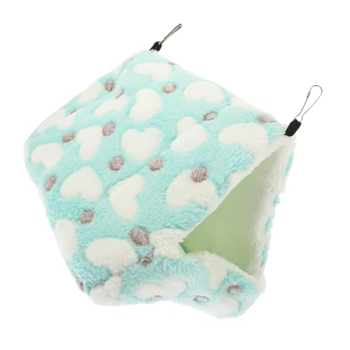 EXAOMBLE Hamster Hängematte Ruhebett Für Hamster Versteckbett Für Hamster Vogelschlafhütte Tragbares Hamsternest Hängematte Für Hamster Nest Für Haustier Baumwolle Light Green von EXAOMBLE