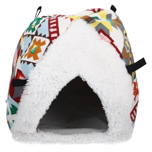 EXAOMBLE Hamster Hängematte aus Warmes Winter Nest für Kleine Gemütliches Schlafhaus für Hamster Chinchillas und Meerschweinchen Atmungsaktiv und Sicher von EXAOMBLE