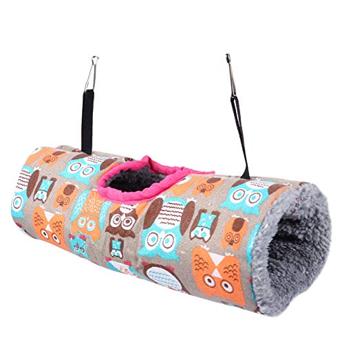 EXAOMBLE Hamster Hängendes Nest für Kleintiere Warmes Tunnelbett mit Haken für Meerschweinchen Ratten und Andere Kleine Haustiere Kuschelhöhle für und Spielspaß von EXAOMBLE