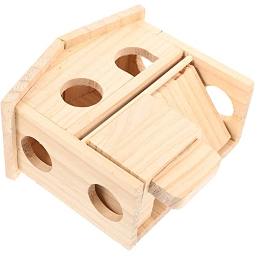 EXAOMBLE Hamster Nest aus Doppelte Kleine Villa für Hamster und Chinchillas Gemütlicher Rückzugsort für Kleintiere Dekoration von EXAOMBLE