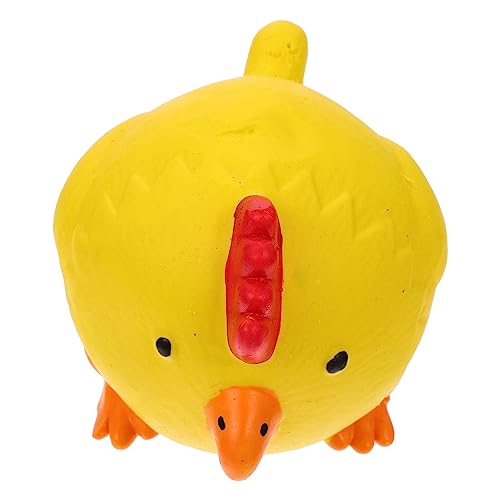 EXAOMBLE Haustier Stimme Ball Hundeseil Spielzeugseil Hündchen Kauer Interactive Dog Toys hundewelpen Quietschendes Hundespielzeug Trainingsball für Haustiere Emulsion Yellow von EXAOMBLE
