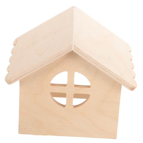EXAOMBLE Hölzernes Hamsterhaus aus Massivem Holz Versteck für Kleintiere für Chinchilla und Hamster Fördert und Angst für Käfige von EXAOMBLE