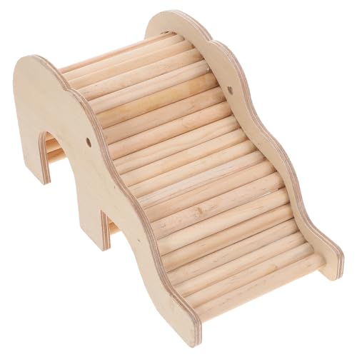EXAOMBLE Holz Hamster Kletterleiter Bissfestes Nest für Kleine Haustiere für Hamster Meerschweinchen und Sicheres Klettern und Verstecken aus Hochwertigem Holz Gefertigt von EXAOMBLE