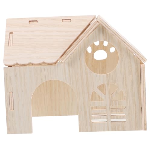 EXAOMBLE Holz Hamsterhaus Versteckspielzeug Mehrzweck Nagerhaus für Hamster Meerschweinchen Ratten Kleintiere Sicheres Design aus Natürlichem Holz für Haustiere die Verstecken Wollen EXAOMBLE Holz Hamsterhaus Versteckspielzeug Mehrzweck Nagerhaus für Hamster Meerschweinchen Ratten Kleintiere Sicheres Design aus Natürlichem Holz für Haustiere die Verstecken Wollen von EXAOMBLE
