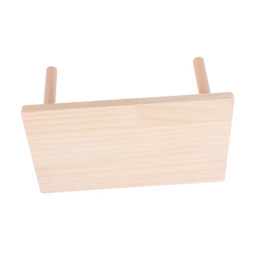 EXAOMBLE Hamster-holzspielzeug Mit Plattform Im Zweiten Stock Trennwand Aus Holz Spielzeug Für Kleintiere Trainingsspielzeug Für Hamster Heimtierbedarf von EXAOMBLE