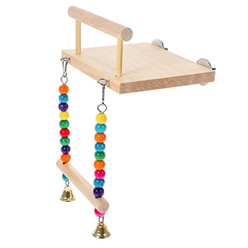 EXAOMBLE Holz Vogelspielständer für Papageien Stabiler für Wellensittiche und Andere Sicheres und Langlebiges Material und Ausruhen Einfacher Käfig Hang EXAOMBLE Holz Vogelspielständer für Papageien Stabiler für Wellensittiche und Andere Sicheres und Langlebiges Material und Ausruhen Einfacher Käfig Hang von EXAOMBLE