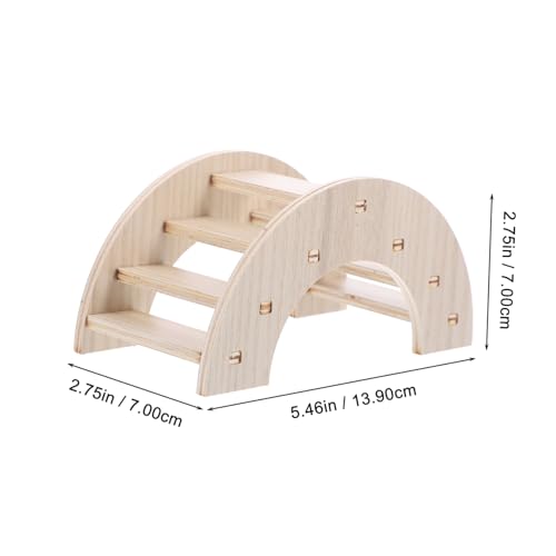 EXAOMBLE Holzbrücke für Kleine Haustiere Rattenspielzeug Meerschweinchen und Chinchilla Brücke Langlebiges und Sicheres Kletterzubehör für Käfige für Hamster und Nager von EXAOMBLE