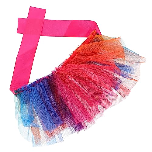 EXAOMBLE Hundekleid Tutu Für Kleine Hunde Bunte Regenbogen-Tutu-röcke Atmungsaktive Sommerkleidung Für Welpen Geeignet Für Feste Und Feiern Wiederverwendbar Und Bequem von EXAOMBLE