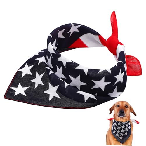 EXAOMBLE Haustier-lätzchen Mit Amerikanischer Flagge Dreieckiges Halsband Schal Hundezubehör Zum Anziehen Weiches Halsband Handtuch Für Hunde von EXAOMBLE