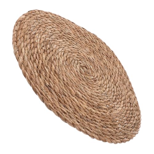 EXAOMBLE Hundebett Für Kleine Hunde Runder Rattan Teppich Weiche Und Warme Decke Für Welpen Und Katzen Langlebig Und Gemütlich Haustiermöbel Schutz von EXAOMBLE