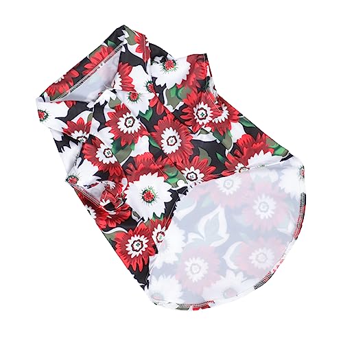 EXAOMBLE Hundehemd Dog Costume hundekostüme Hundeshirt XXL Hundeshirt rot Dog Sweater Pet Party Kostüm Coole Hundekleidung Strand Outfit Haustierkleidung Sommerhemd für Haustiere Baumwolle von EXAOMBLE