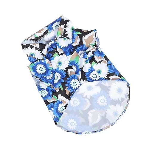 EXAOMBLE Hundehemd Hawaii Shirt Hawaiian Shirt Hundeshirt Dekoration Hundeshirt Cosplay hundepullover Bluse Hundebekleidung PET-Ärmelbekleidung Haustierkleidung Cooles Hundeshirt Baumwolle von EXAOMBLE
