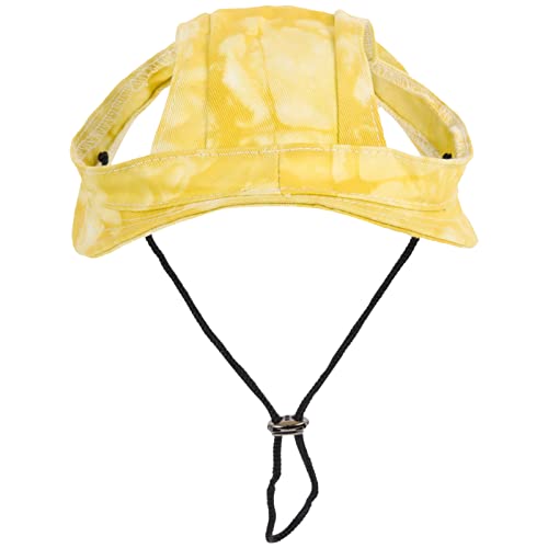 EXAOMBLE Hundemütze für Haustiere Verstellbare Baseballkappe mit Sonnenschutz Atmungsaktive und Bequeme Sonnenmütze für Welpen für Sommer Gelb EXAOMBLE Hundemütze für Haustiere Verstellbare Baseballkappe mit Sonnenschutz Atmungsaktive und Bequeme Sonnenmütze für Welpen für Sommer Gelb von EXAOMBLE