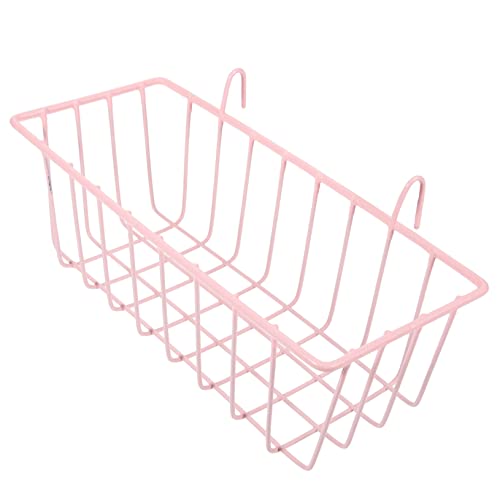EXAOMBLE Kaninchen Heuraufe Hasen Frettchen Essen Hey freistehend Tür Kaninchenheuraufe Kleintier Heuraufe Kaninchen-Heufutterautomat aus Gummi Futterstelle für Kaninchen Schmiedeeisen Rosa von EXAOMBLE