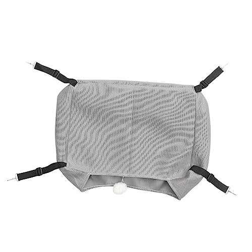 EXAOMBLE Katze Hängematte Haustier Wasserbettspielzeug Für Katzen Tülle Wasserbett Für Katzen Glocke Katzenminze Wandhängematte Für Katzen Katzenkorbbett Dickes Sandwich-Netz Grey von EXAOMBLE