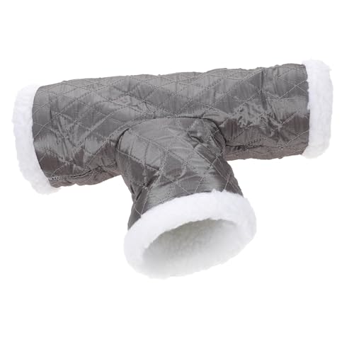 EXAOMBLE Kleines Haustier Tunnel aus Fleece Warmes Versteckbett für Hamster Rennmäuse und Meerschweinchen für Spiel und Rückzug Zufällige Farben Graskaninchenhütte von EXAOMBLE