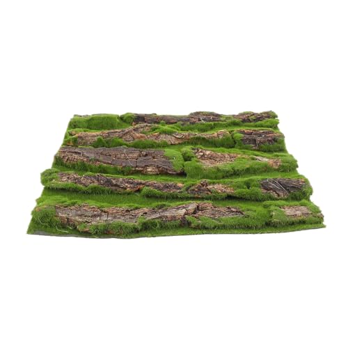 EXAOMBLE Kletternde Tierrinden-Dekoration Lebende Aquarienpflanzen Aquarium Aquarium Bellen Rinde Terrarium Hintergrund Geckobecken Tank Künstliche Reben 3D-Aquarium Schaum Künstliches Moos von EXAOMBLE