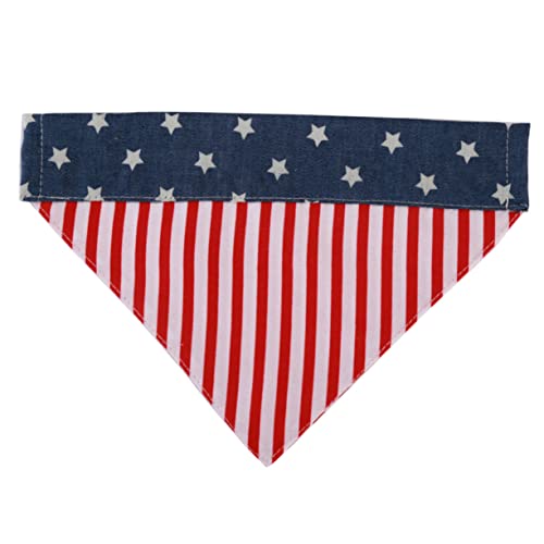 EXAOMBLE Multifunktionales Hundehalsband mit American Flag Baumwollmaterial Dekoration für Partys und Besondere Anlässe von EXAOMBLE