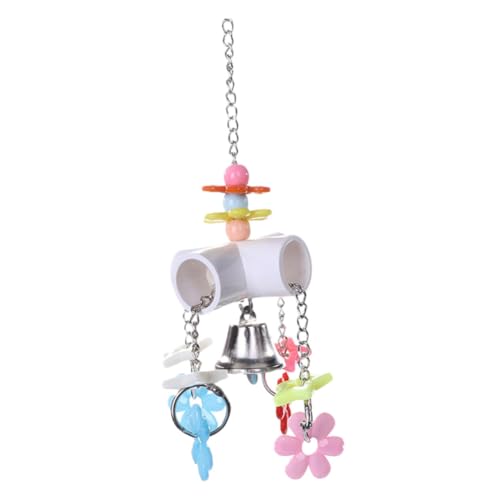 EXAOMBLE Papageien Hänge Mit Glocke Und Blumenanhänger Bissfestes Vogelspielzeug Für Papageien Und Nymphensittiche Zufällige Farben Für Vogelkäfige EXAOMBLE Papageien Hänge Mit Glocke Und Blumenanhänger Bissfestes Vogelspielzeug Für Papageien Und Nymphensittiche Zufällige Farben Für Vogelkäfige von EXAOMBLE