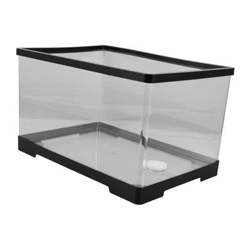 EXAOMBLE Schildkrötenbecken Wasser Fish kit automatischer Fischfutterautomat Teich schildkrötenhaus Aquarium Fischversorgung Betta-Tank für zu Hause Fischglas Acryl Transparent von EXAOMBLE
