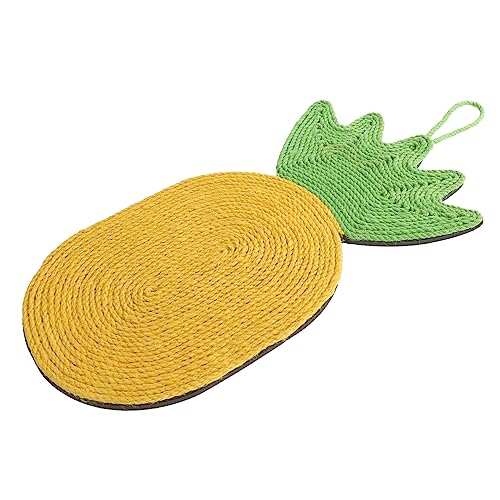 EXAOMBLE Sisal Katzen Griff Katzen-kratzunterlage Katzenkratzbaum Zum Aufhängen An Der Tür Katzenkratzer Katzenkratzbrett Aus Sisal Halloween-katzenkratzer Kratzen Sisalseil Yellow von EXAOMBLE