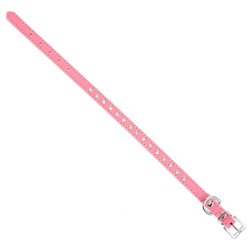 EXAOMBLE Strass Dekoriertes Verstellbares Haustierhalsband für Hunde und Katzen S Rosa Mit Legierungsschnalle und Ring für Welpen und Kleine Tiere EXAOMBLE Strass Dekoriertes Verstellbares Haustierhalsband für Hunde und Katzen S Rosa Mit Legierungsschnalle und Ring für Welpen und Kleine Tiere von EXAOMBLE