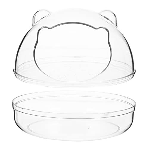 EXAOMBLE Transparente Hamster Toilette Großes Badezimmer für Kleine Haustiere für Hamster und Meerschweinchen mit Rutschfester Unterseite und Abnehmbarem Design für Optimale EXAOMBLE Transparente Hamster Toilette Großes Badezimmer für Kleine Haustiere für Hamster und Meerschweinchen mit Rutschfester Unterseite und Abnehmbarem Design für Optimale von EXAOMBLE