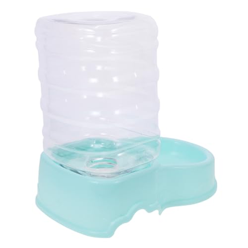 EXAOMBLE Trinkbrunnen für Haustiere Wasserspender rostfrei Trinken isoliert automatischer futterspender hundefutter Futternapf für Hunde Katzenfutter und Futterspender Plastik Sky-Blue von EXAOMBLE