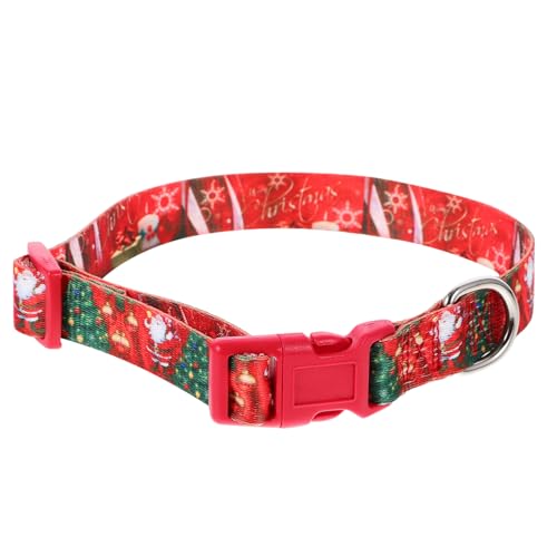 EXAOMBLE Verstellbares Weihnachts Hundehalsband aus Komfortables Kleines Halsband mit Schnellverschluss Festliches Design für Welpen und Kleine Hunde Verstellbar und Langlebig EXAOMBLE Verstellbares Weihnachts Hundehalsband aus Komfortables Kleines Halsband mit Schnellverschluss Festliches Design für Welpen und Kleine Hunde Verstellbar und Langlebig von EXAOMBLE