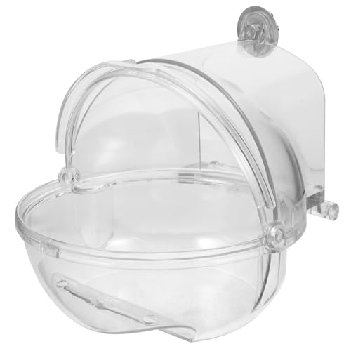 EXAOMBLE Vogelbad Für Käfig Vogel Badewanne Papageienbaden Vogelpapageienbadewanne Vogelzubehör Papageien Badewanne Sittich-duschbad Vogel Hängende Badewanne Papagei Badewanne Plastik von EXAOMBLE