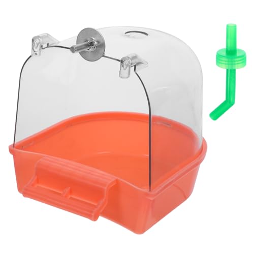 EXAOMBLE Vogelbad für Käfige Wasserdichtes Badewannen für Papageien und Kleinvögel Praktische Badewanne mit Glatten Kanten und Sicherem Design Orange Aufhängung EXAOMBLE Vogelbad für Käfige Wasserdichtes Badewannen für Papageien und Kleinvögel Praktische Badewanne mit Glatten Kanten und Sicherem Design Orange Aufhängung von EXAOMBLE