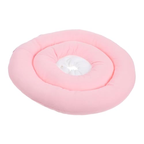 EXAOMBLE postoperativer Genesungskragen Hund Hund Donut Hundekissen hundehalsband Katze Hundekegel-Halsbandring für Hunde Aufblasbares Hundehalsband Stoff Rosa von EXAOMBLE