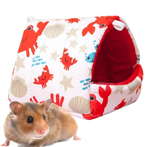EXBERT Komfortables Hamsterhaus | Winterhaus aus Baumwolle für Hamster mit Krabbenmotiv, Haus für Kleintiere für kleine Hamster, Hamster, Bär aus goldener Seide, Igel, Hamster EXBERT Komfortables Hamsterhaus | Winterhaus aus Baumwolle für Hamster mit Krabbenmotiv, Haus für Kleintiere für kleine Hamster, Hamster, Bär aus goldener Seide, Igel, Hamster von EXBERT